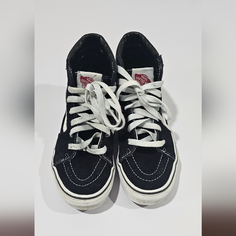 Vans High Top Black Suede Skater Little Kid Boy Girl Size 3 SK8-Hi - Picture 3 of 11